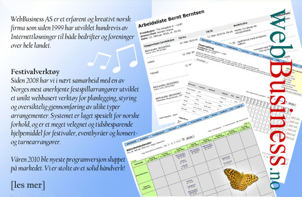 Festivalverkt�y - prosjektstyringsverkt�y